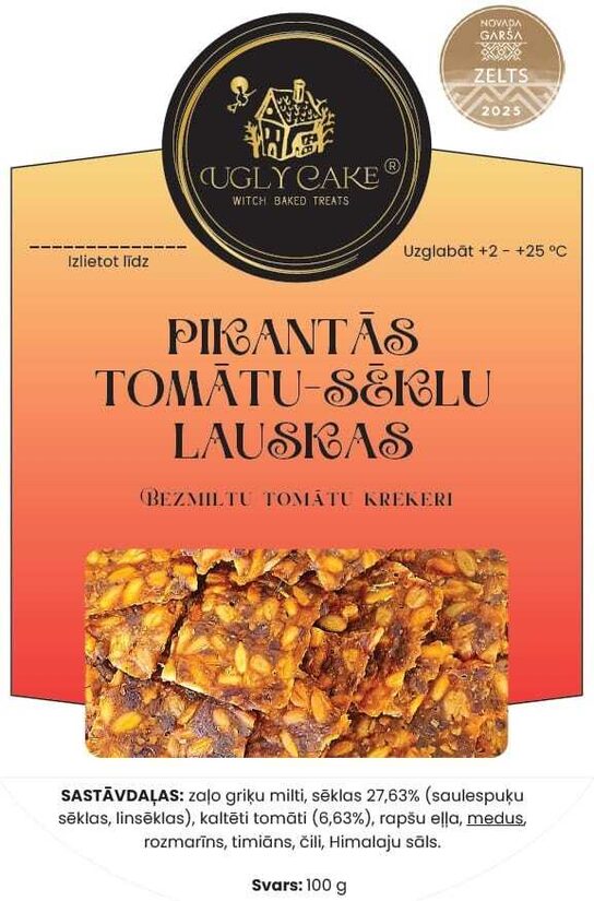 Pikantās tomātu-sēklu lauskas